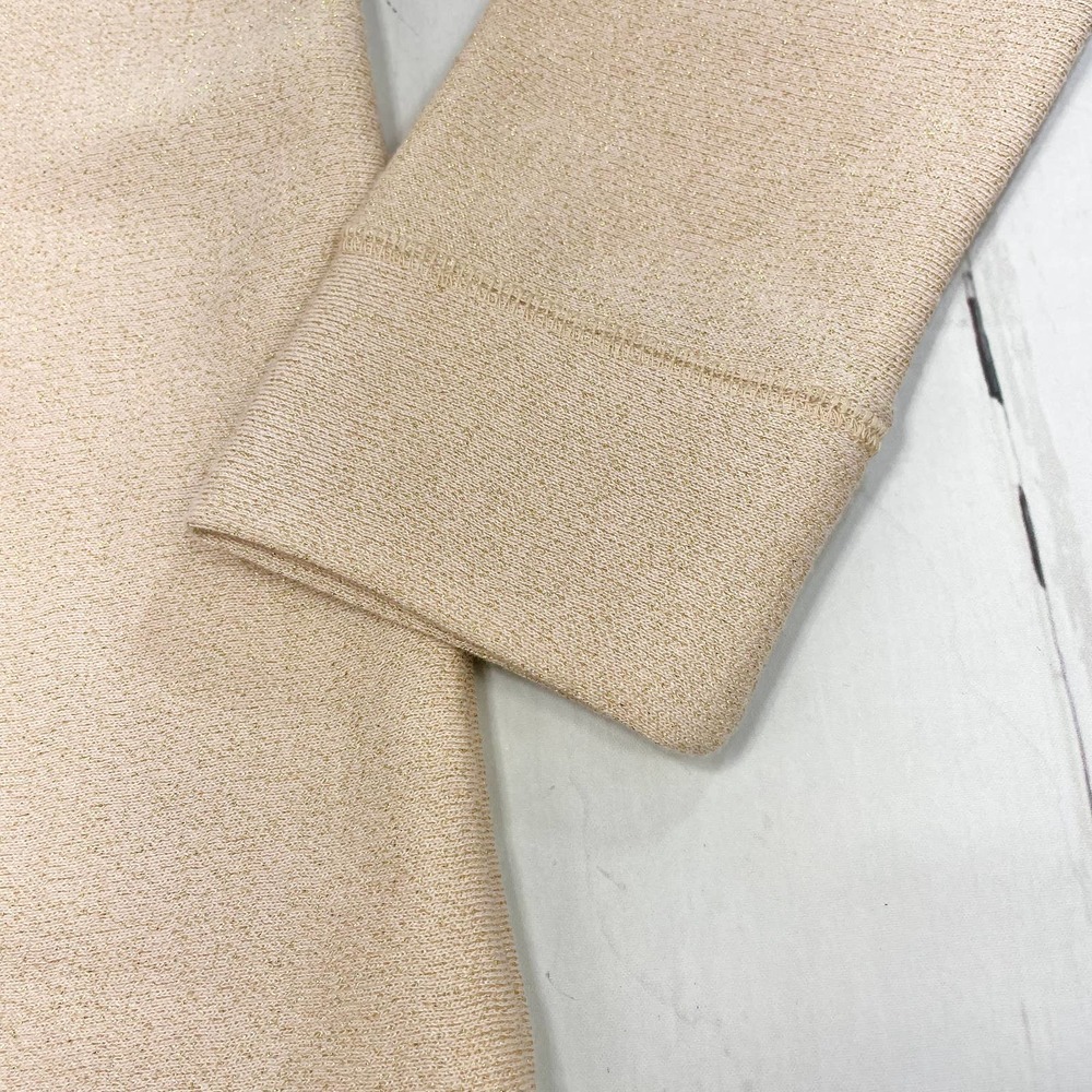 NWOT Loft Gold Pullover Fleece Sweatshirt with Round Neck - Picture 5 of 10